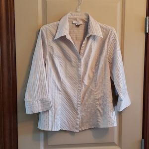 Size Large women's Dress Barn cream 3/4